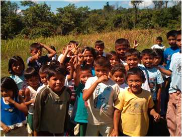 Davis Indian children in remote Venezuela village