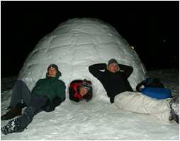 Guys leaning on IRR igloo