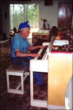 Celian Adams playing the piano