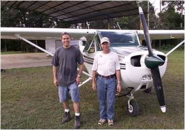 Daniel Adams & Bob Norton with AMA mission plane in Venezuela