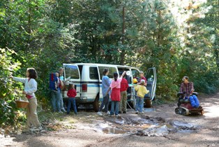 TracAbout unloaded from van at Deer View