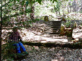 Fred Adams by Deer View lodge steps