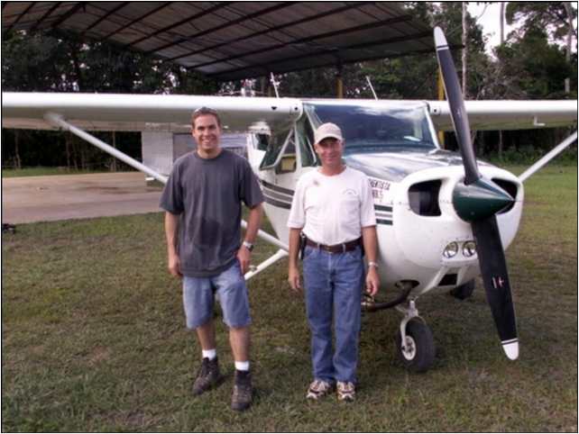 Daniel Adams & Bob Norton with mission plane in Venezuela