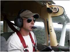 Bob Norton flying the AMA mission plane in Venezuela