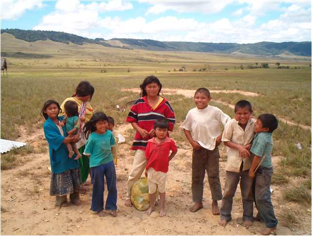 Davis Indians at village airstrip