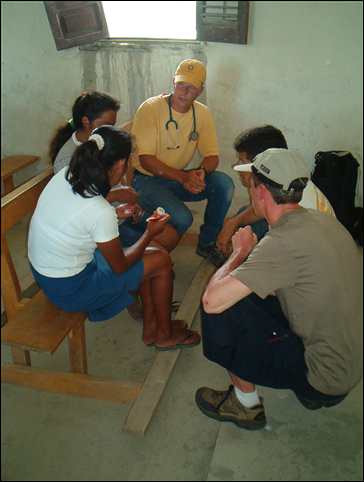 Mike Duehrssen treating patients in Venezuela