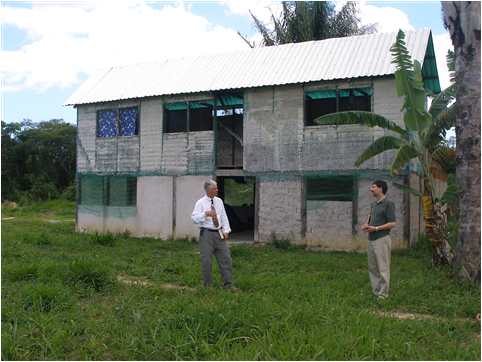 Storage building and Daniel Adams' living quarters at AMA mission air base in Venezuela