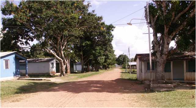 Downtown Maurak village in Venezuela