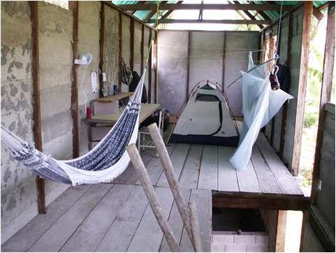 Daniel's room set-up at the AMA mission base in Venezuela