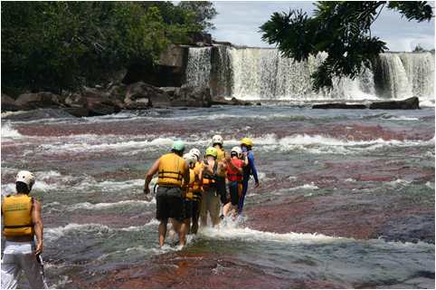 IRR swift-water rescue training in Venezuela river