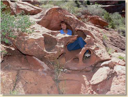 Diana Adams in sandstone cheeseholes