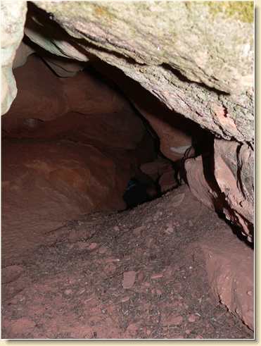 Cave interior on Parriott Mesa cliff