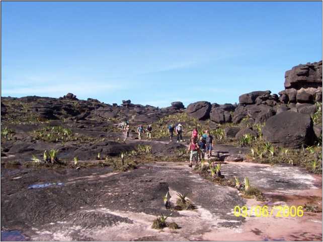 Tour group on top of Mt. Roraima