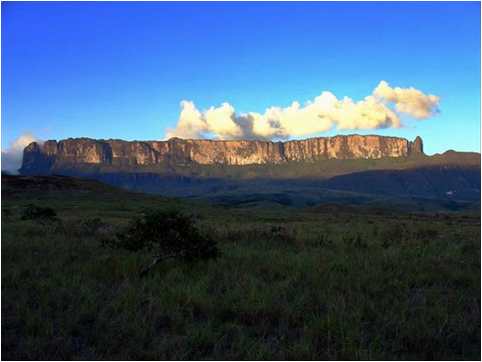 Mount Roraima, a Tepuy that soars to over 9,000 feet in elevation