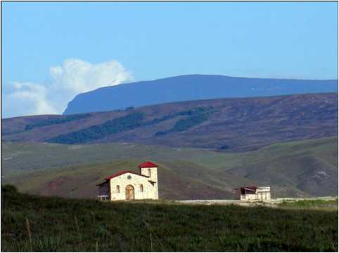 Catholic church near base of Mt. Roraima in Venezuela