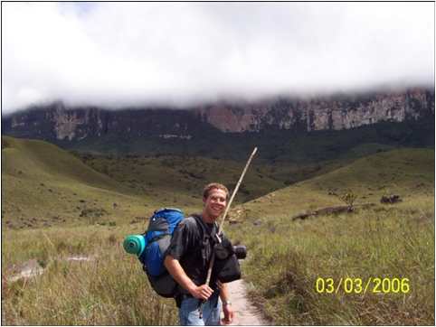 Daniel Adams at base of Mt. Roraima in Venezuela