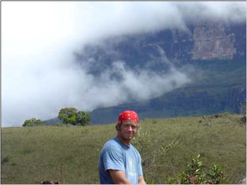 Michael Hoppe at base of Mt. Roraima