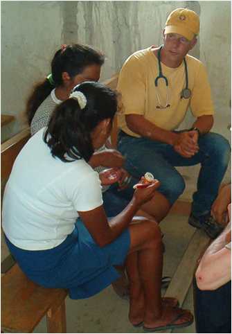 Dr. Mike Duehrssen sees patients in Venezuelan village