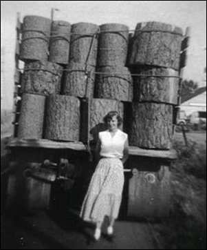 Betty Adams by load of veneer blocks