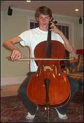 Ben Medina playing the cello