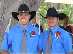 Daniel Adams & Kyle Woodruff in graduation attire at DayStar Academy
