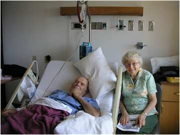 Celian & Betty Adams in San Francisco VA Hospital