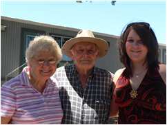 Betty & Celian Adams with great-granddaughter Laurel Keeping